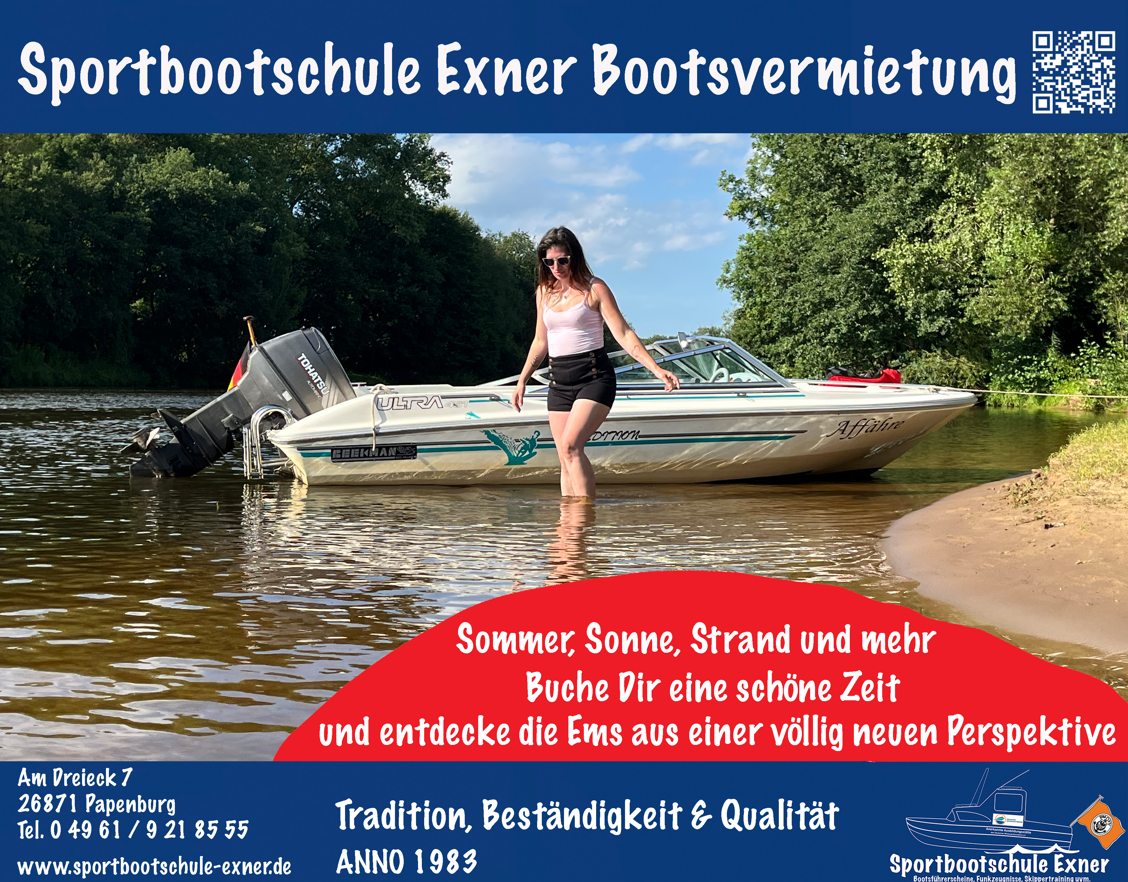 Bootsvermietung bei der Sportbootschule Exner in Papenburg